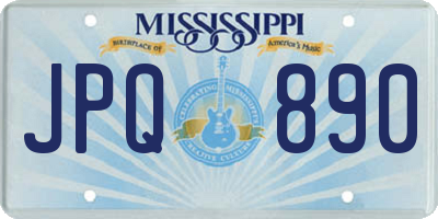MS license plate JPQ890