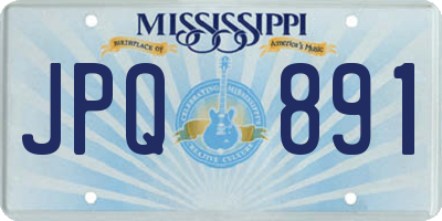 MS license plate JPQ891