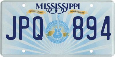 MS license plate JPQ894