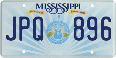MS license plate JPQ896