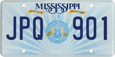 MS license plate JPQ901