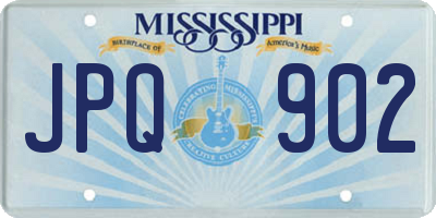 MS license plate JPQ902