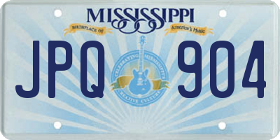 MS license plate JPQ904
