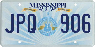MS license plate JPQ906