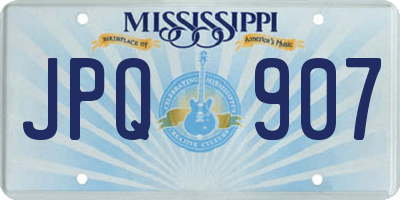 MS license plate JPQ907