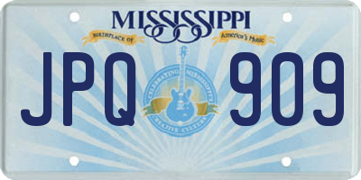 MS license plate JPQ909
