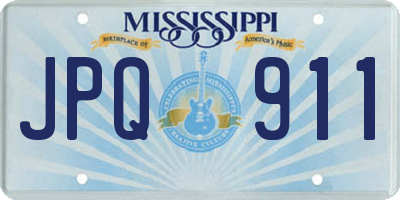 MS license plate JPQ911