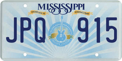 MS license plate JPQ915