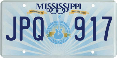 MS license plate JPQ917