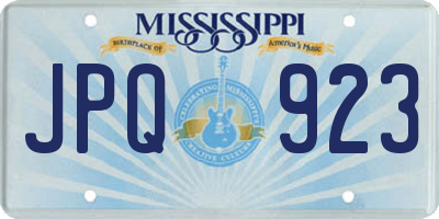 MS license plate JPQ923