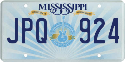 MS license plate JPQ924