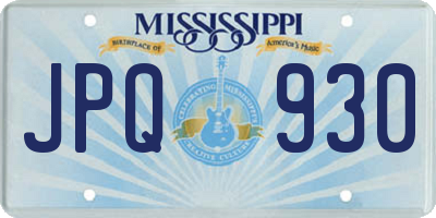 MS license plate JPQ930