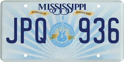 MS license plate JPQ936