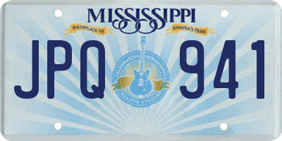 MS license plate JPQ941