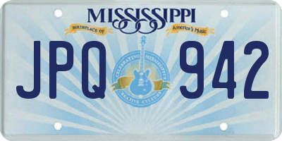 MS license plate JPQ942