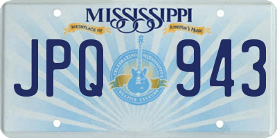 MS license plate JPQ943
