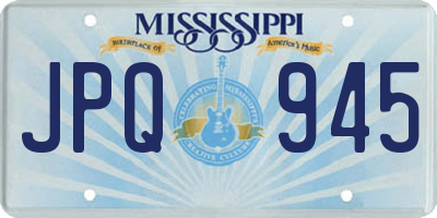 MS license plate JPQ945