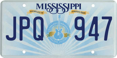 MS license plate JPQ947