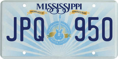 MS license plate JPQ950
