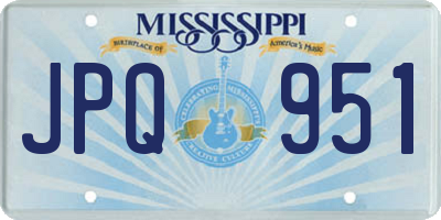 MS license plate JPQ951