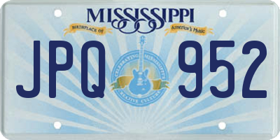 MS license plate JPQ952