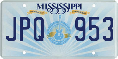 MS license plate JPQ953