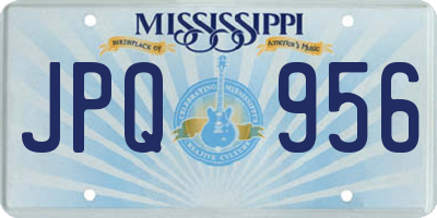 MS license plate JPQ956