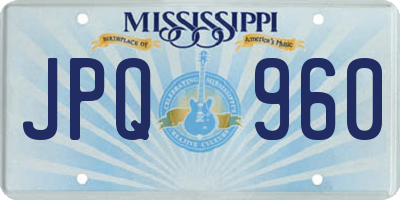 MS license plate JPQ960