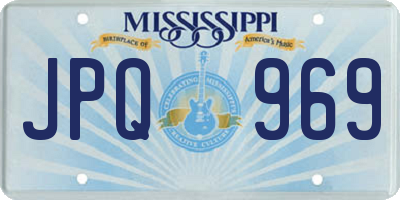 MS license plate JPQ969