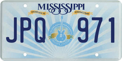 MS license plate JPQ971