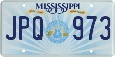 MS license plate JPQ973