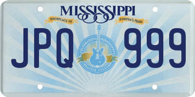 MS license plate JPQ999