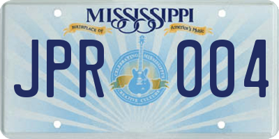 MS license plate JPR004