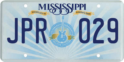 MS license plate JPR029