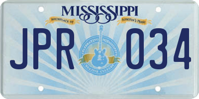 MS license plate JPR034