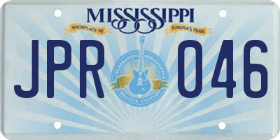 MS license plate JPR046