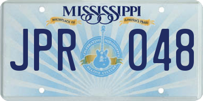 MS license plate JPR048