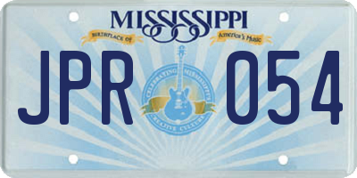 MS license plate JPR054