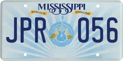 MS license plate JPR056