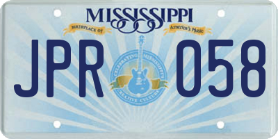 MS license plate JPR058