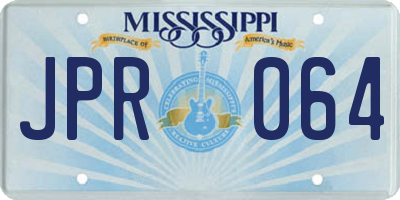 MS license plate JPR064