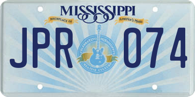 MS license plate JPR074