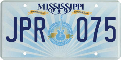 MS license plate JPR075