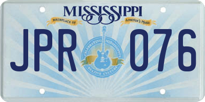 MS license plate JPR076