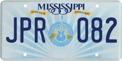 MS license plate JPR082