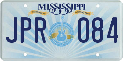 MS license plate JPR084