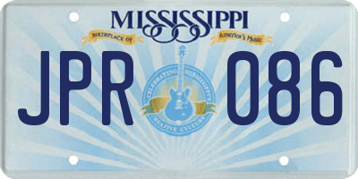 MS license plate JPR086