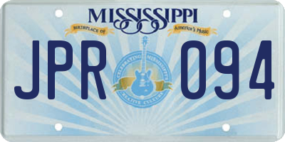 MS license plate JPR094