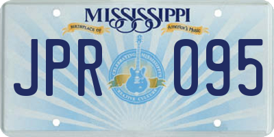 MS license plate JPR095
