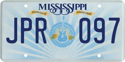 MS license plate JPR097